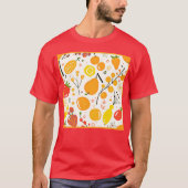 Tropical Fruit Fiesta Pattern T-Shirt (Vorderseite)