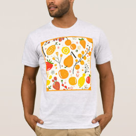Tropical Fruit Fiesta Pattern T-Shirt