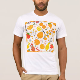 Tropical Fruit Fiesta Pattern T-Shirt