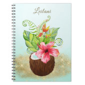 Tropical Fruit Island Paradise Kokospalmen Blume Notizblock (Vorderseite)