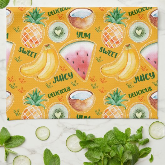 Tropical Fruit Kitchen Handtücher (Gefaltet)