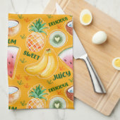 Tropical Fruit Kitchen Handtücher (Viertel Falte)