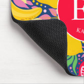 Tropical Fruit Monogram Watercolor Sommermuster Mousepad (Ecke)