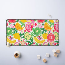 Tropical Fruit Monogram Watercolor Sommermuster