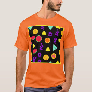 Tropical Fruit Neon Paradise Muster T-Shirt