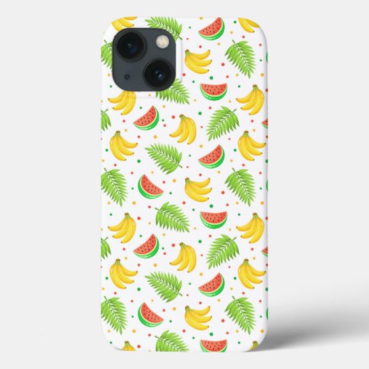 Tropical Fruit Polka Dot Muster Case-Mate iPhone Hülle (Rückseite)