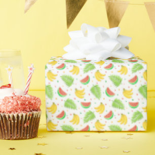 Tropical Fruit Polka Dot Muster Geschenkpapier