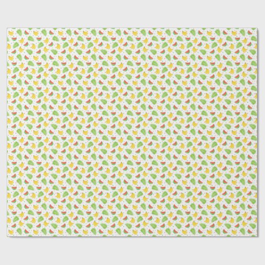 Tropical Fruit Polka Dot Muster Geschenkpapier (Flach)