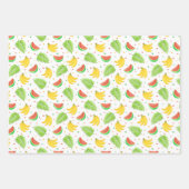 Tropical Fruit Polka Dot Muster Geschenkpapier Set (Vorderseite 2)