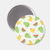 Tropical Fruit Polka Dot Muster Magnet (Vorderseite/Rückseite)