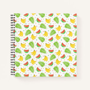 Tropical Fruit Polka Dot Muster Notizblock