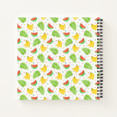 Tropical Fruit Polka Dot Muster Notizblock (Rückseite)