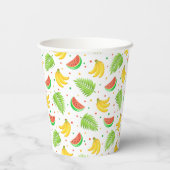 Tropical Fruit Polka Dot Muster Pappbecher (Rückseite)