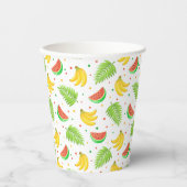 Tropical Fruit Polka Dot Muster Pappbecher (Vorderseite)