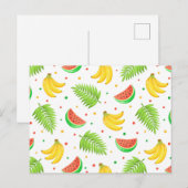 Tropical Fruit Polka Dot Muster Postkarte (Vorne/Hinten)