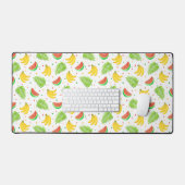 Tropical Fruit Polka Dot Muster Schreibtischunterlage (Tastatur & Maus)