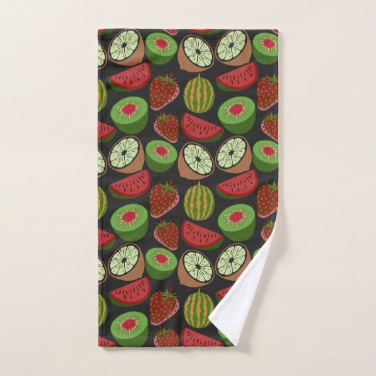 Tropical fruit seamless pattern colorful badhandtuch set (Handtuch)