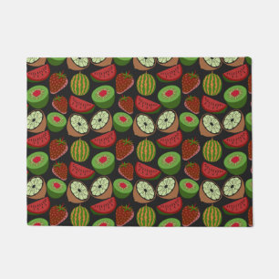 Tropical fruit seamless pattern colorful fußmatte