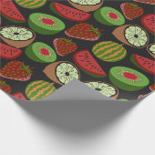 Tropical fruit seamless pattern colorful geschenkpapier (Ecke)
