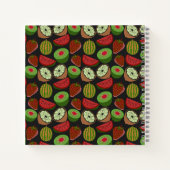 Tropical fruit seamless pattern colorful notizblock (Rückseite)