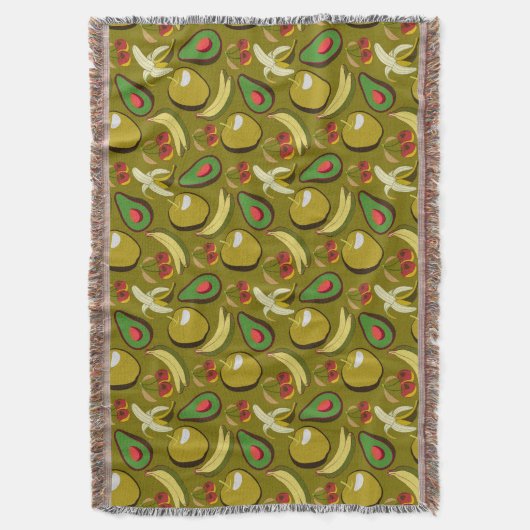 Tropical fruit seamless pattern yellow decke (Vorderseite Vertikal)