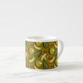 Tropical fruit seamless pattern yellow espressotasse (Vorderseite Rechts)