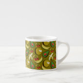 Tropical fruit seamless pattern yellow espressotasse (Rechts)