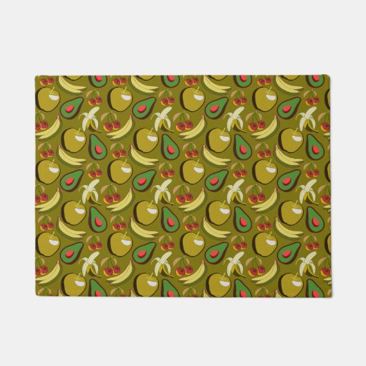 Tropical fruit seamless pattern yellow fußmatte (Vorderseite)