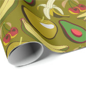 Tropical fruit seamless pattern yellow geschenkpapier (Rolleneckpunkt)