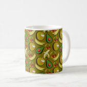 Tropical fruit seamless pattern yellow kaffeetasse (VorderseiteRechts)