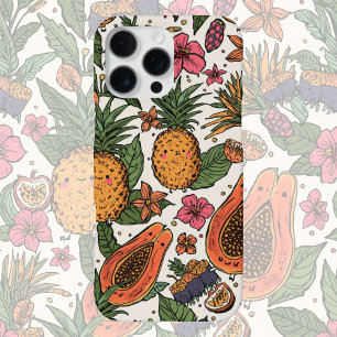 Tropical Fruit Squad Cute Retro Ananas Papaya iPhone 16 Pro Max Hülle