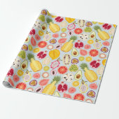 Tropical fruit wrapping paper geschenkpapier (Ungerollt)