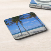 Tropical Ft Lauderdale Beach Florida Getränkeuntersetzer (Linke Seite)