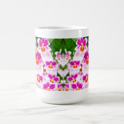 Tropical Fuchsia Orchids Kaffeetasse (Mittel)