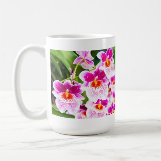 Tropical Fuchsia Orchids Kaffeetasse (Links)