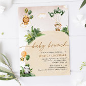 Tropical Fun Jungle Safari Girl Baby Brunch Dusche Einladung