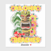 Tropical Funny Aloha Strände Hawaiian Tiki Aufkleber (Blatt)