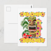 Tropical Funny Aloha Strände Hawaiian Tiki Postkarte (Vorne/Hinten)