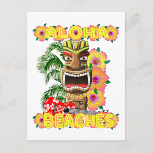 Tropical Funny Aloha Strände Hawaiian Tiki Postkarte