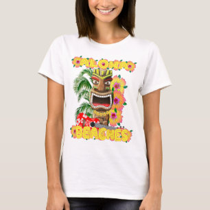 Tropical Funny Aloha Strände Hawaiian Tiki T-Shirt