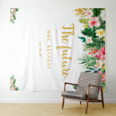 Tropical Future Frau Brautparty Hintergrund Wandteppich (Beispiel (Horizontal))