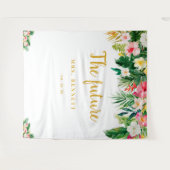 Tropical Future Frau Brautparty Hintergrund Wandteppich (Vorderseite (Horizontal))