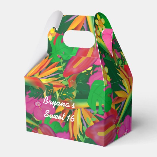 "Tropical Garden Bird of Paradise Gastgeschenk Box Geschenkschachtel (Vorderseite)
