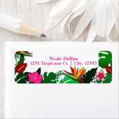 Tropical Garden Blätter & Blume Adressetiketten (Insitu)
