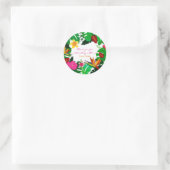Tropical Garden Blätter & Blume bevorzugen Sticker (Tasche)