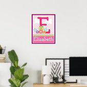 Tropical Garden Frosch Letter & Name Wall Poster (Heimbüro)