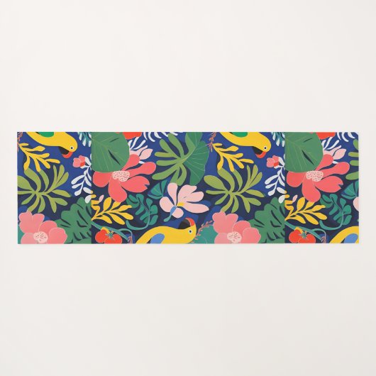 Tropical Garden Modern Expressionism Artwork Yogamatte (Rückseite (Horizontal))