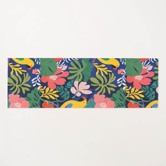 Tropical Garden Modern Expressionism Artwork Yogamatte (Vorderseite (Horizontal))
