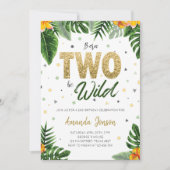 Tropical Geboren Two Be Wild Birthday Einladung (Vorderseite)