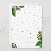Tropical Geboren Two Be Wild Birthday Einladung (Rückseite)